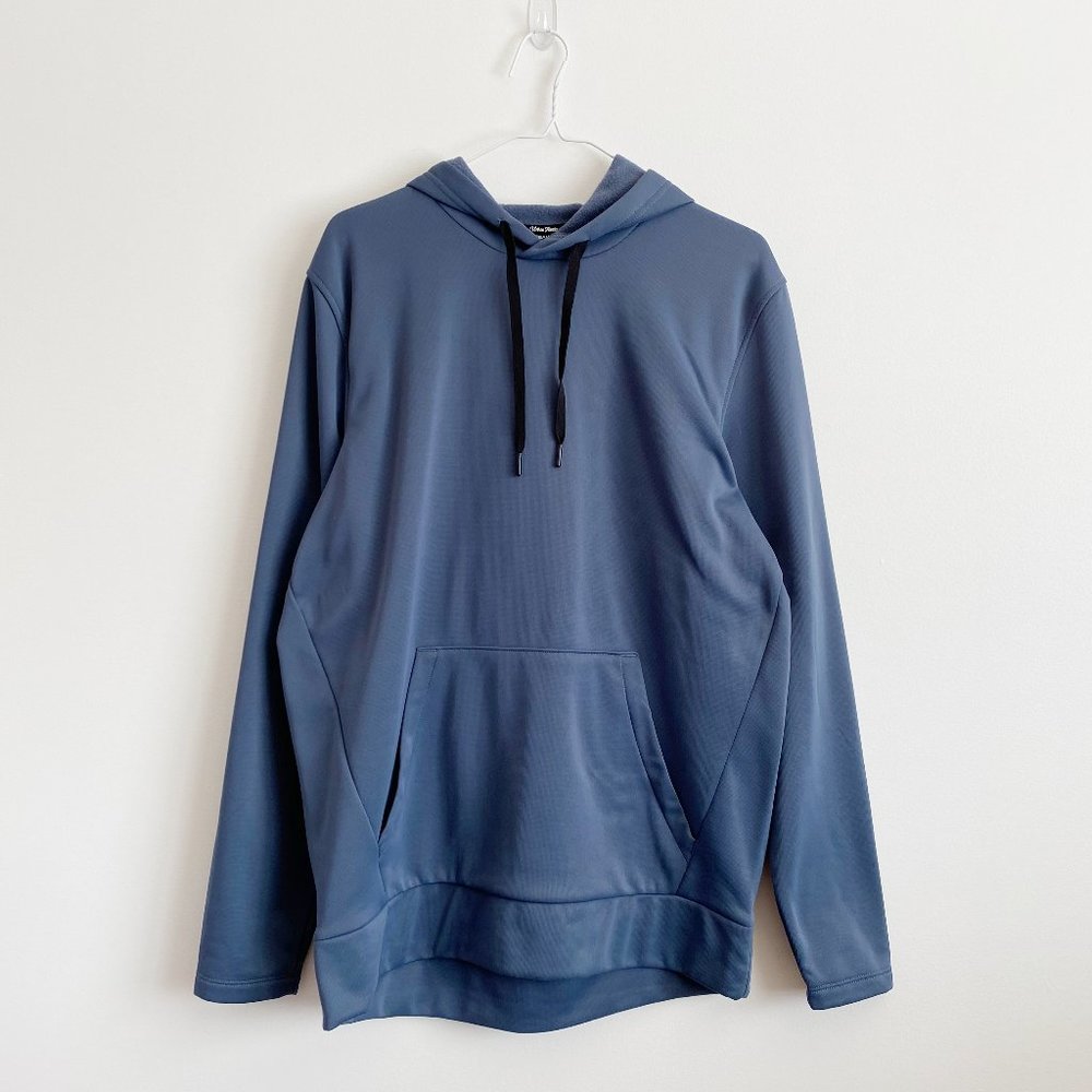 URBAN FRONTIER Men's Outdoor Performance Fleece Hoodie, Blue, Medium